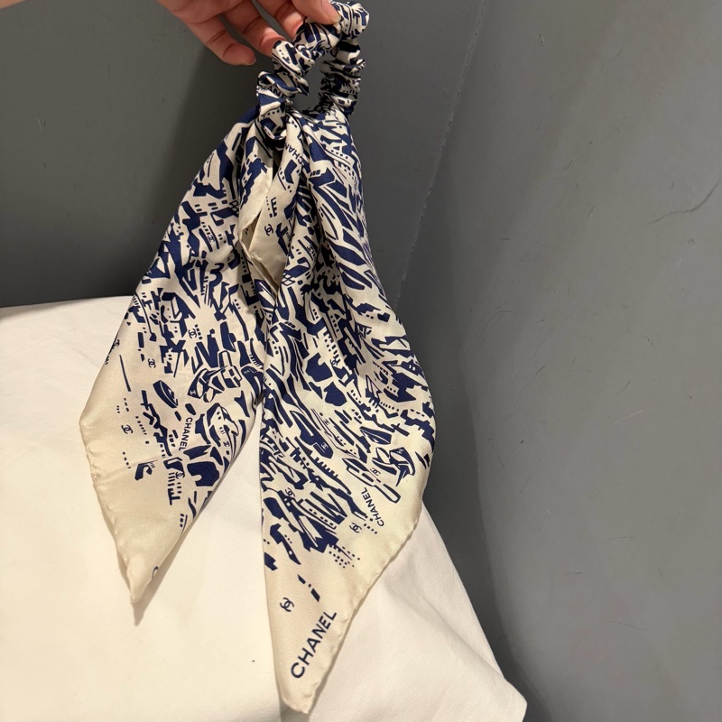 Chanel 香奈兒 3ways 絲巾髮圈 髮束 髮帶 髮飾-0