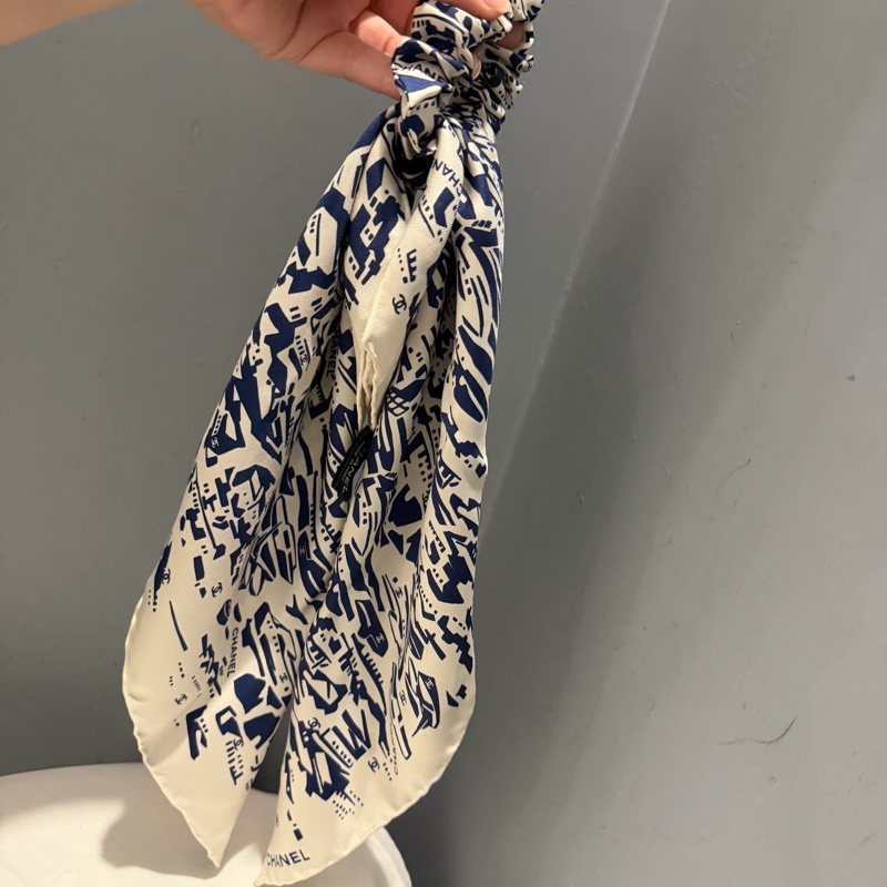 Chanel 香奈兒 3ways 絲巾髮圈 髮束 髮帶 髮飾-1