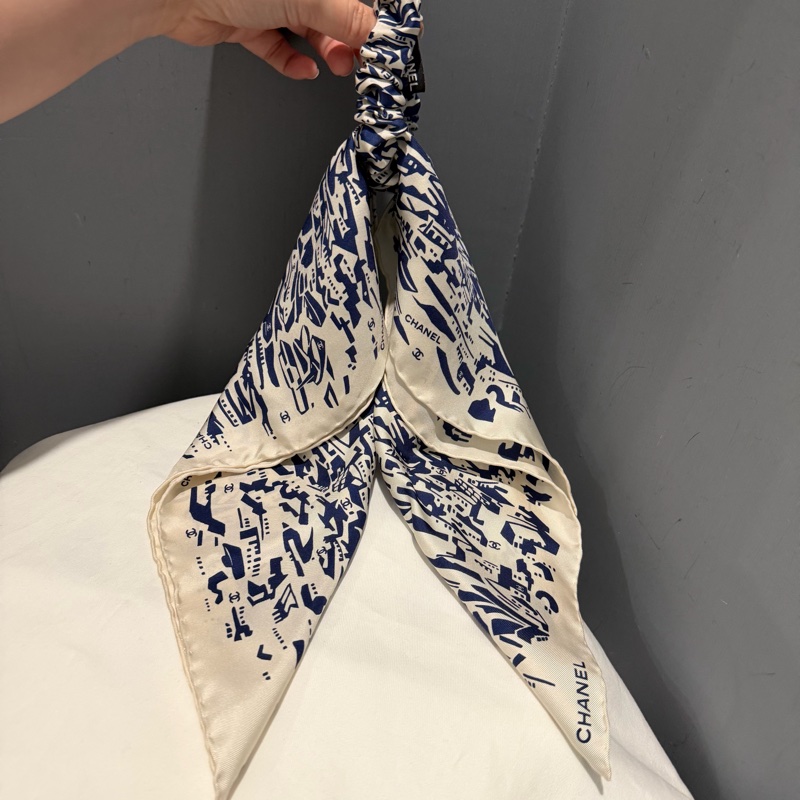 Chanel 香奈兒 3ways 絲巾髮圈 髮束 髮帶 髮飾-2