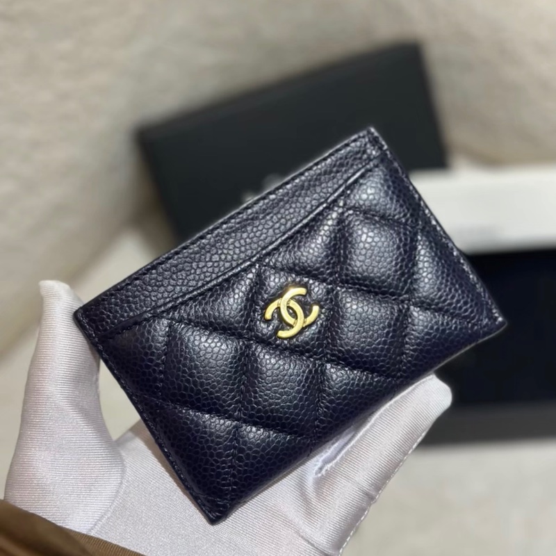 全新全配❤️ #香奈兒 #黑金 #荔枝皮 #卡夾 #卡包-1