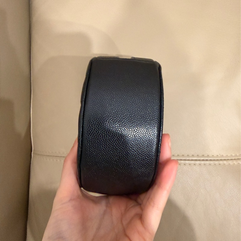 全新全配❤️ 香奈兒 #黑金 #荔枝皮 #圓餅包 #小圓餅-8