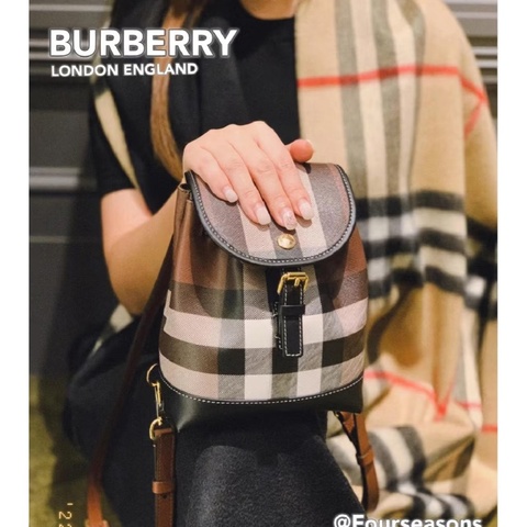 全新🈶購證❤️ burberry #格紋 #小書包 #雙肩包 #後背包