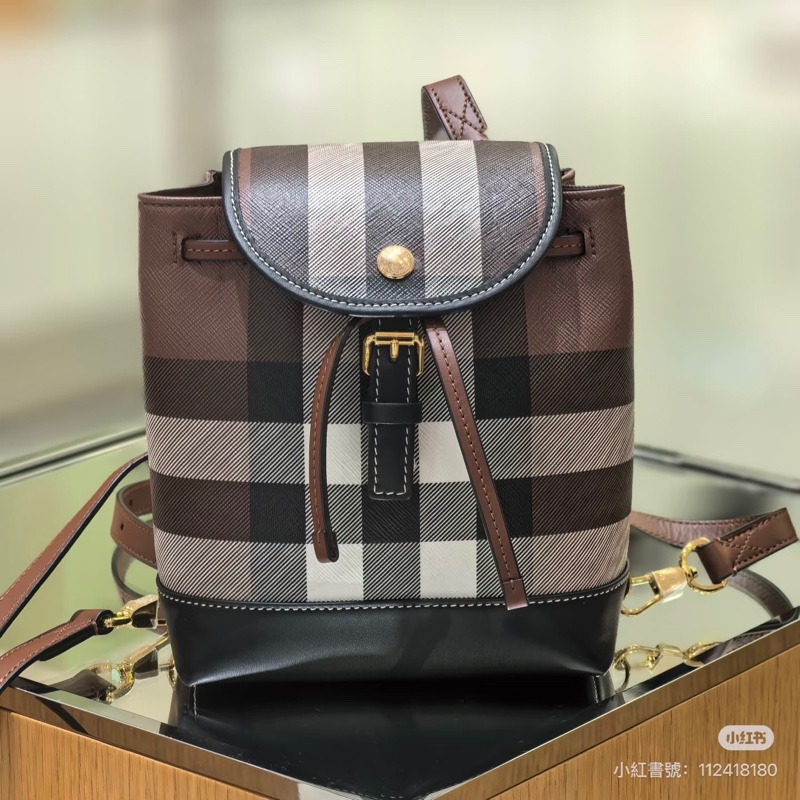 全新🈶購證❤️ burberry #格紋 #小書包 #雙肩包 #後背包-1