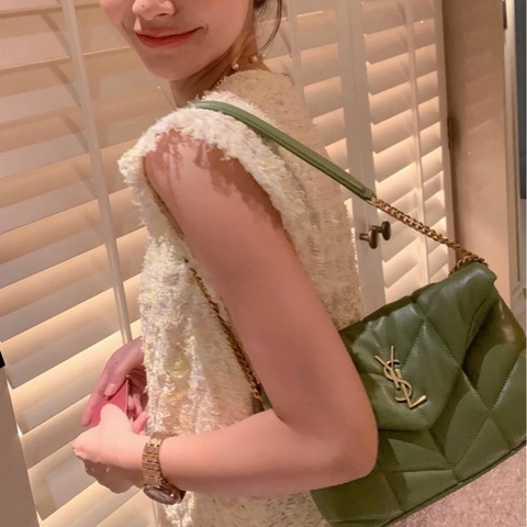 YSL聖羅蘭 loulou puffer mini泡芙雲朵包 酪梨綠