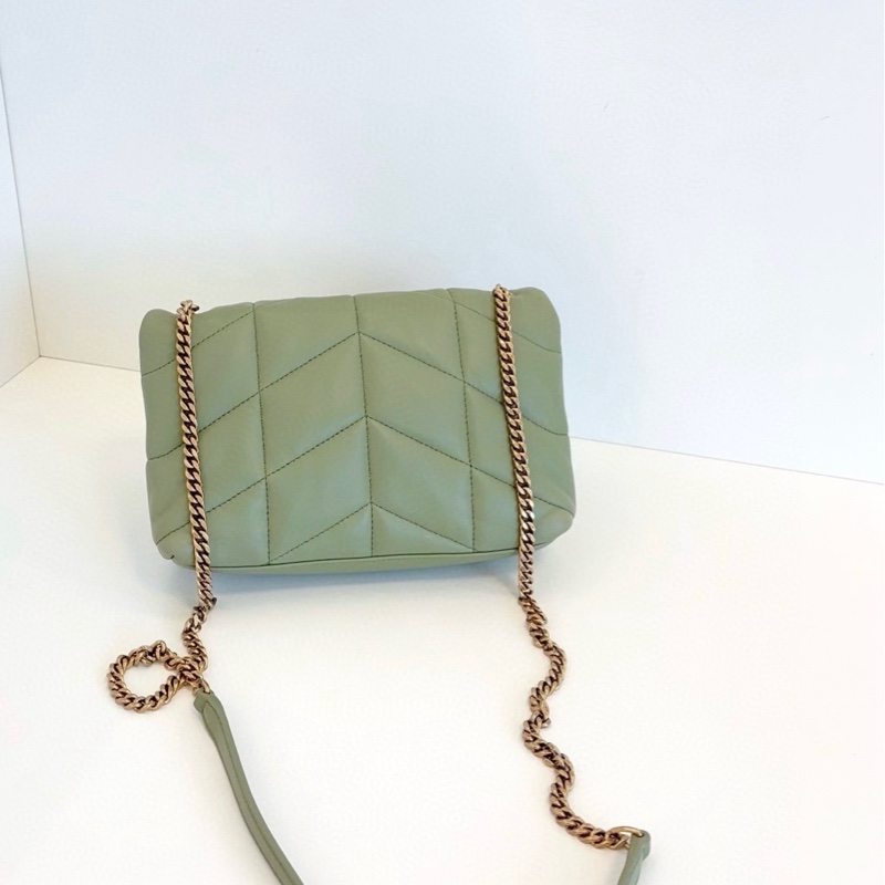 YSL聖羅蘭 loulou puffer mini泡芙雲朵包 酪梨綠-3