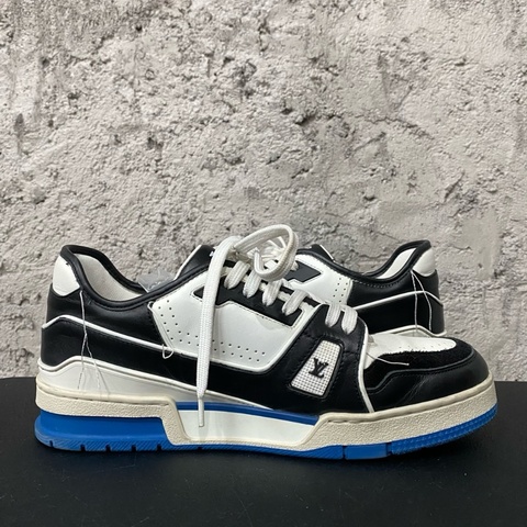 Louis Vuitton lv Trainer男鞋黑籃鞋子 碼數7=41.5