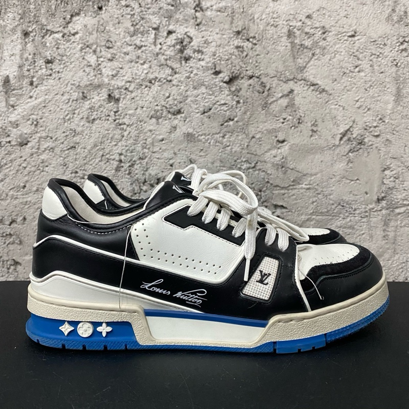 Louis Vuitton lv Trainer男鞋黑籃鞋子 碼數7=41.5-1
