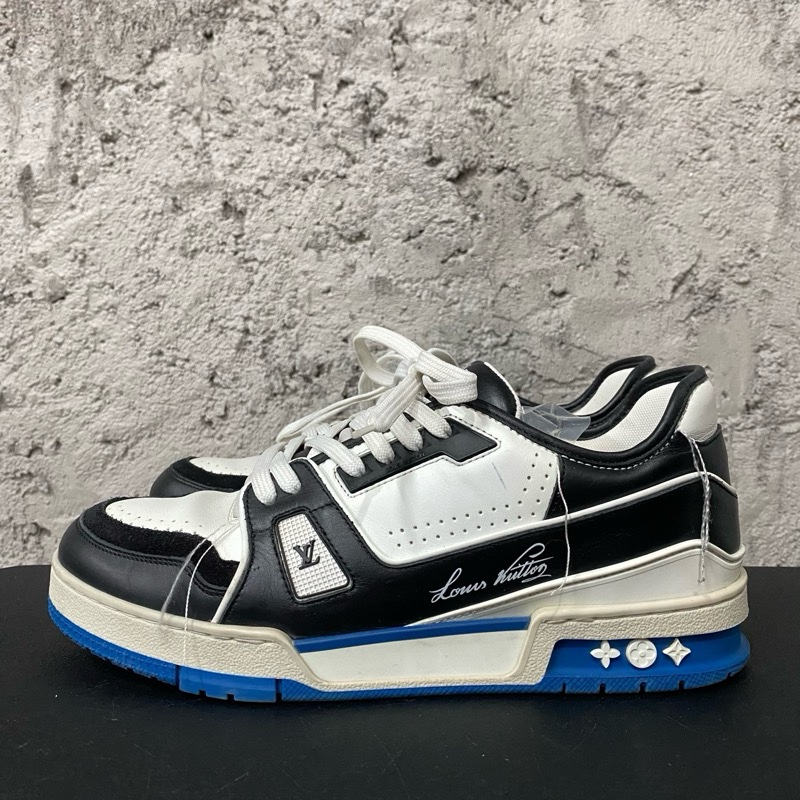 Louis Vuitton lv Trainer男鞋黑籃鞋子 碼數7=41.5-16