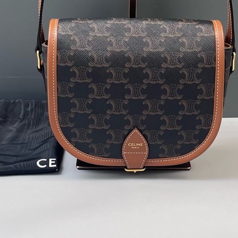 98新 Celine賽琳老花馬鞍包單肩斜挎包尺寸18*17*7