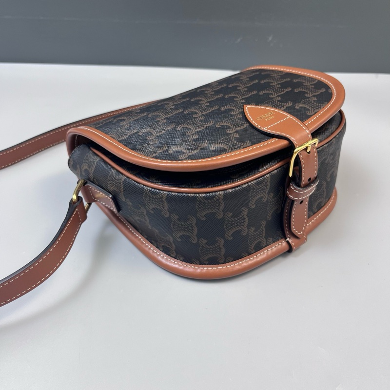 98新 Celine賽琳老花馬鞍包單肩斜挎包尺寸18*17*7-2