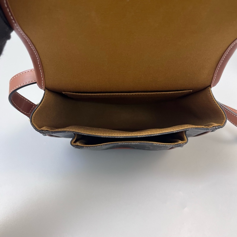 98新 Celine賽琳老花馬鞍包單肩斜挎包尺寸18*17*7-7