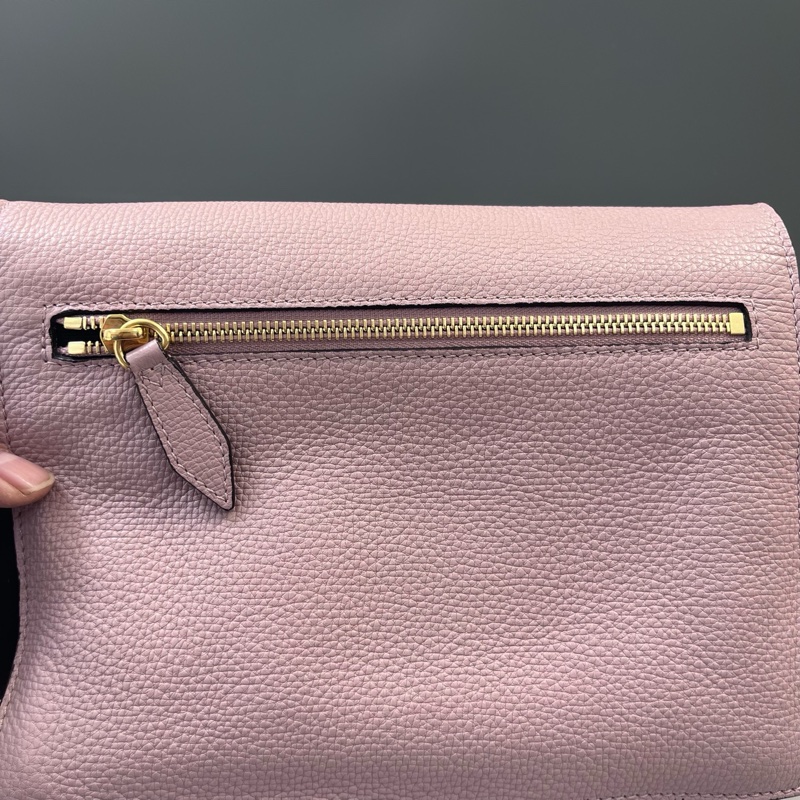 Burberry巴寶莉格紋拼皮郵差單肩斜挎包尺寸23*19*6cm-8