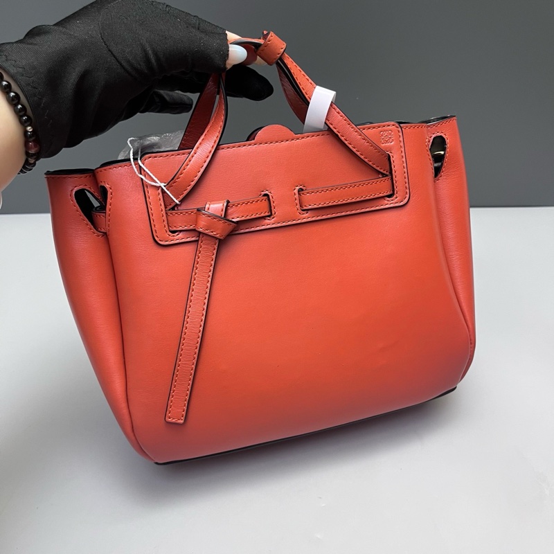 98新Loewe羅意威橘色lazo全皮手提單肩包 尺寸23*20*10-1