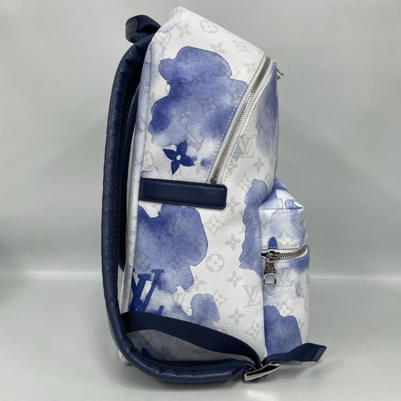 AB級 9成新 LV藍白水彩扎染 阿波羅雙肩包-1