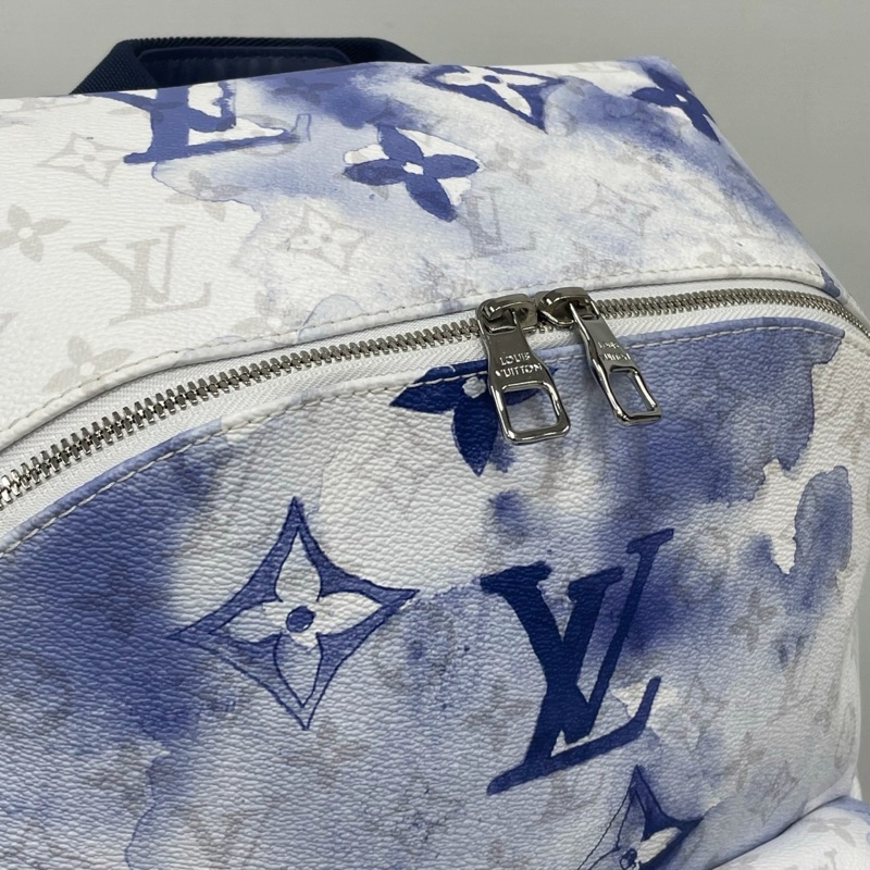 AB級 9成新 LV藍白水彩扎染 阿波羅雙肩包-5