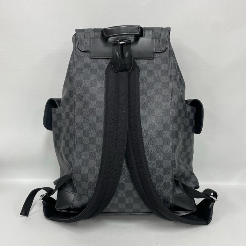 S級 99成新 LV Christopher石墨色棋盤格雙肩包-2