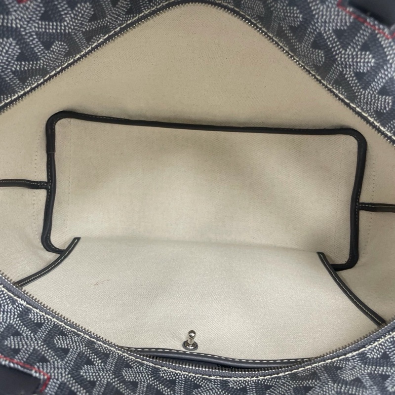 A級95成新 Goyard Artois灰色老花拉鍊托特包-2