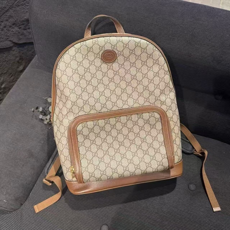 AB級 9成新 Gucci 老花雙肩包-0