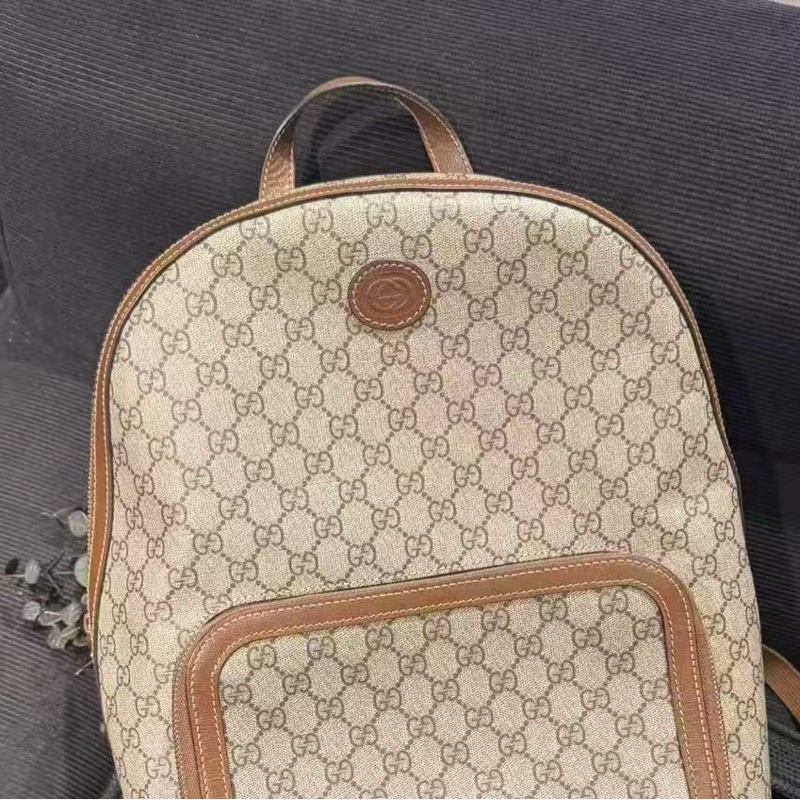 AB級 9成新 Gucci 老花雙肩包-4