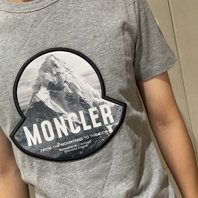 MONCLER 短袖T恤 雪山灰色S-4