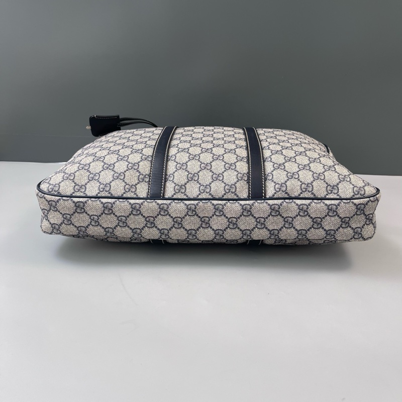 98新 Gucci古馳老花拼皮手提公文包缺肩帶尺寸41*31*6-4