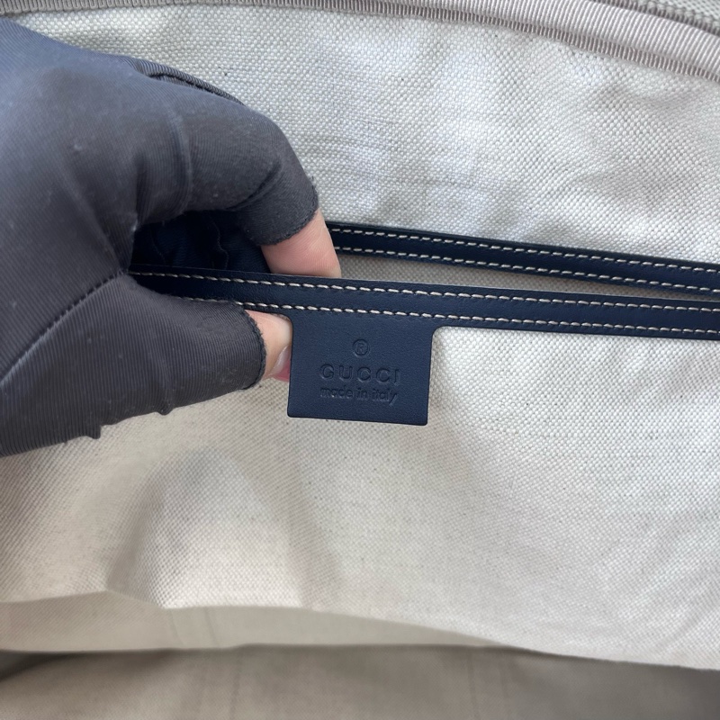 98新 Gucci古馳老花拼皮手提公文包缺肩帶尺寸41*31*6-6