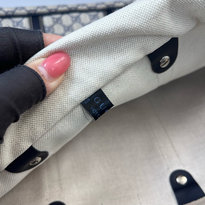 98新 Gucci古馳老花拼皮手提公文包缺肩帶尺寸41*31*6-8