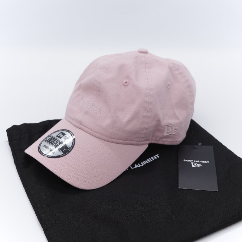 Saint Laurent 聖羅蘭 X New Era 聯名 9Twenty 粉紅色 棉質刺繡 棒球帽-1