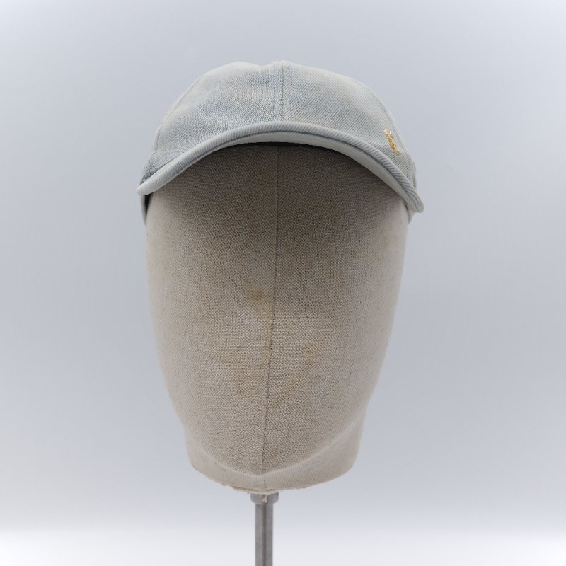 Saint Laurent 聖羅蘭  YSL 金屬logo 青銅色 淺色 水洗丹寧布 棒球帽-1