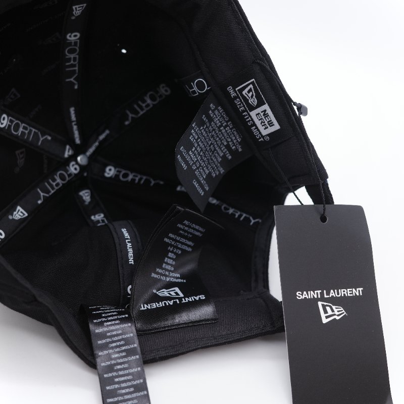 Saint Laurent 聖羅蘭 彩色logo刺繡 黑色棉質 棒球帽-5