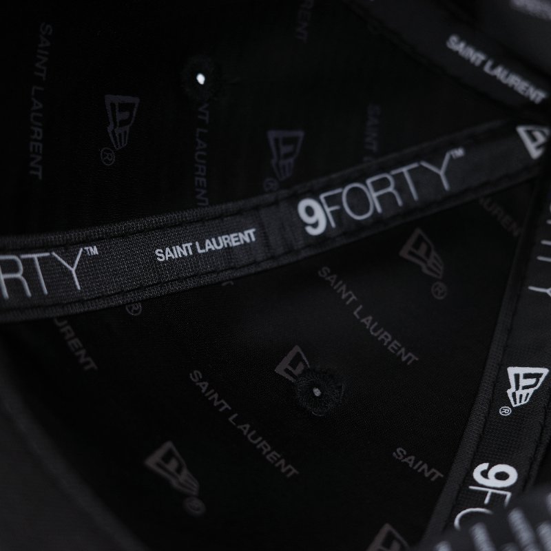 Saint Laurent 聖羅蘭 彩色logo刺繡 黑色棉質 棒球帽-9