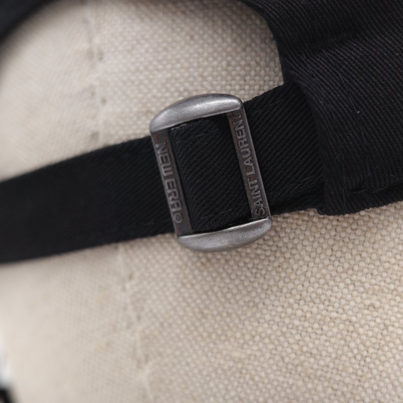 Saint Laurent 聖羅蘭 彩色logo刺繡 黑色棉質 棒球帽-10