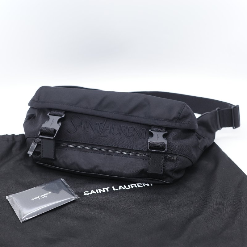 Saint Laurent 聖羅蘭 Bodybag 黑色 尼龍機能 腰包 胸包-0