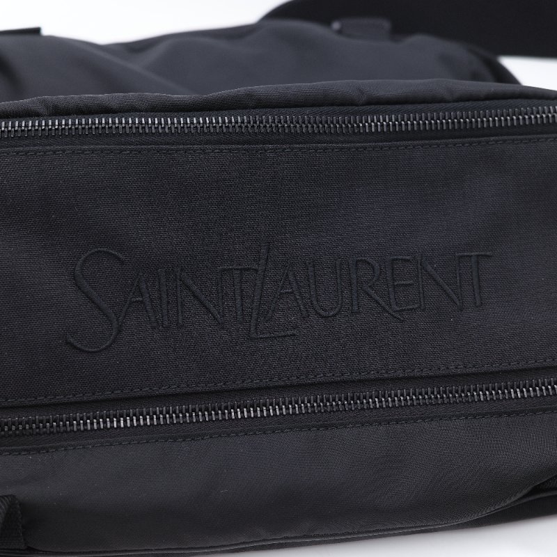 Saint Laurent 聖羅蘭 Bodybag 黑色 尼龍機能 腰包 胸包-13