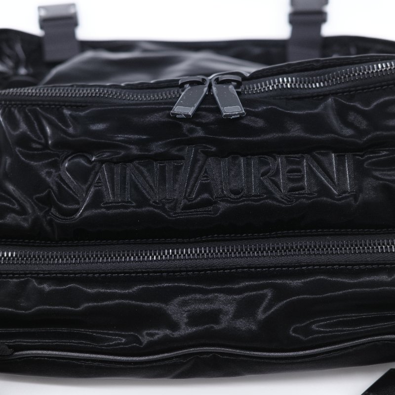 Saint Laurent 聖羅蘭 Bodybag 黑色 漆皮機能 腰包 胸包-12