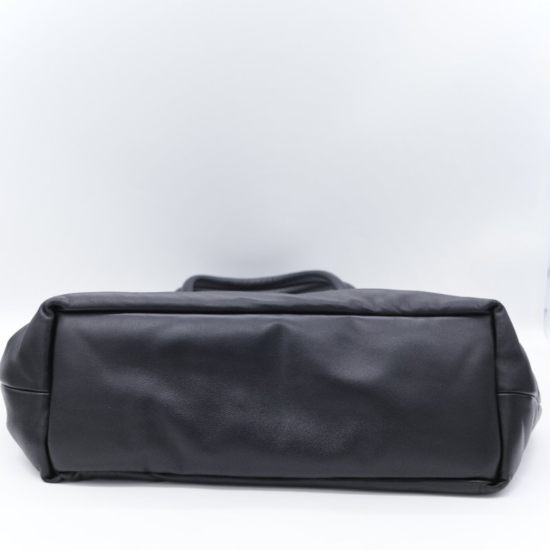 Saint Laurent 聖羅蘭 Puffer logo 黑色 壓花羊皮 托特包 肩背包-7