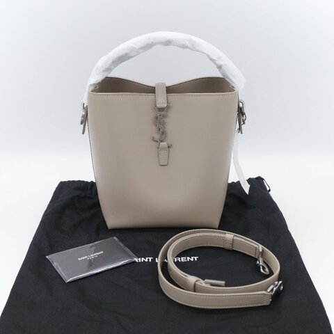 Saint Laurent 聖羅蘭 Le 37 米色 Queens 小牛皮 小型水桶包