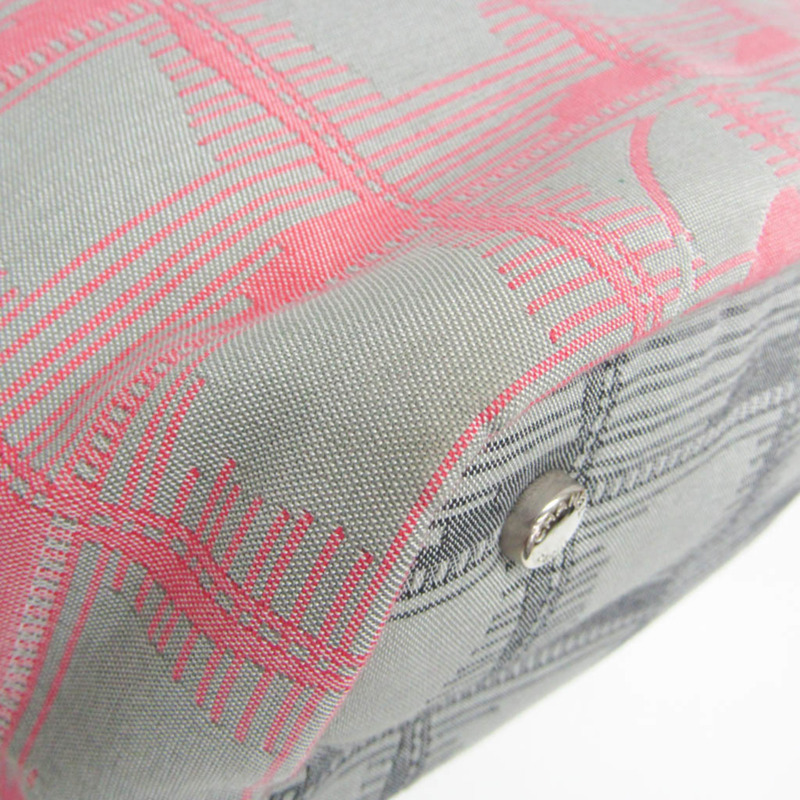 香奈兒新旅行系列女士尼龍帆布手提包 灰色、粉紅色-5