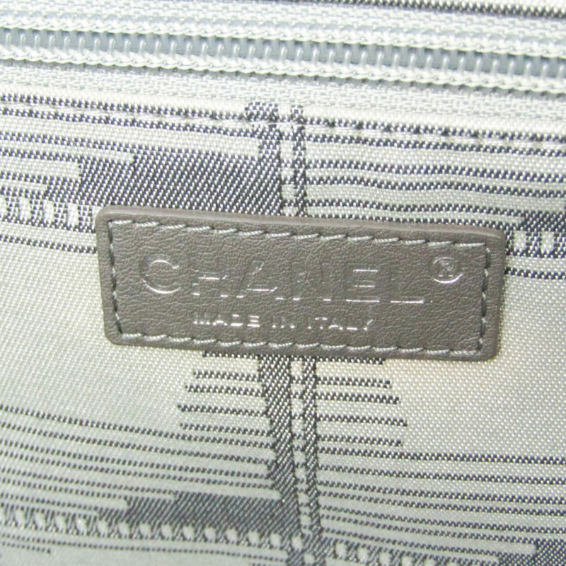 香奈兒新旅行系列女士尼龍帆布手提包 灰色、粉紅色-14