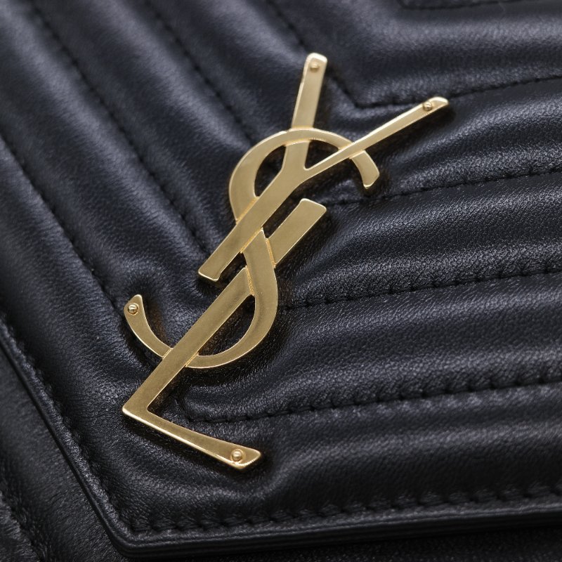 Saint Laurent 聖羅蘭 Cassandre Matelasse 黑色小羊皮 信封翻蓋 鏈條斜背包-9