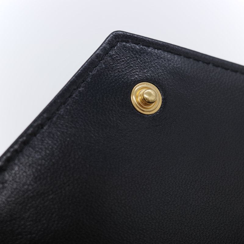 Saint Laurent 聖羅蘭 Cassandre Matelasse 黑色小羊皮 信封翻蓋 鏈條斜背包-12