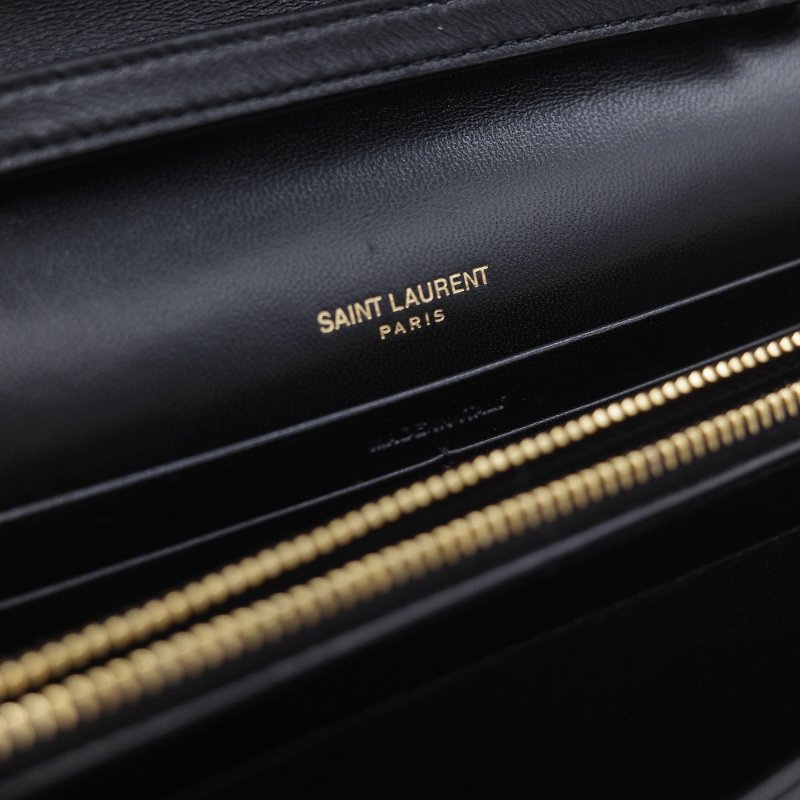 Saint Laurent 聖羅蘭 Cassandre Matelasse 黑色小羊皮 信封翻蓋 鏈條斜背包-17