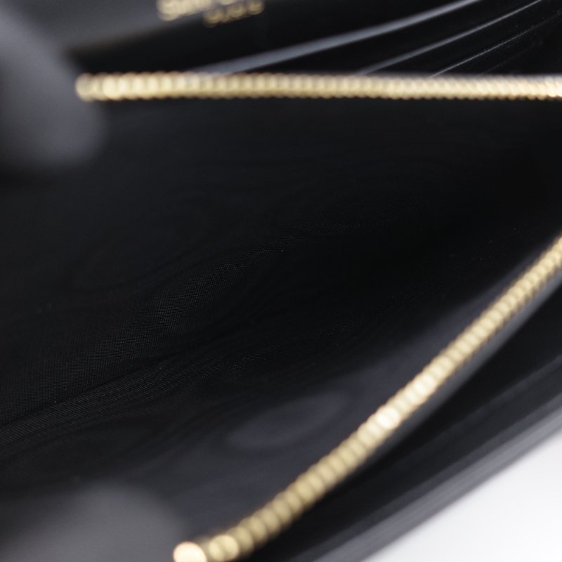 Saint Laurent 聖羅蘭 Cassandre Matelasse 黑色小羊皮 信封翻蓋 鏈條斜背包-21