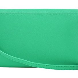 快速出貨！【TORY BURCH】雙TLOGO皮革翻蓋斜背包-綠色-3