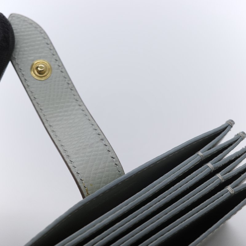 Celine 思琳 Small Strap 拼色 顆粒紋小牛皮 雙色風琴卡夾-11