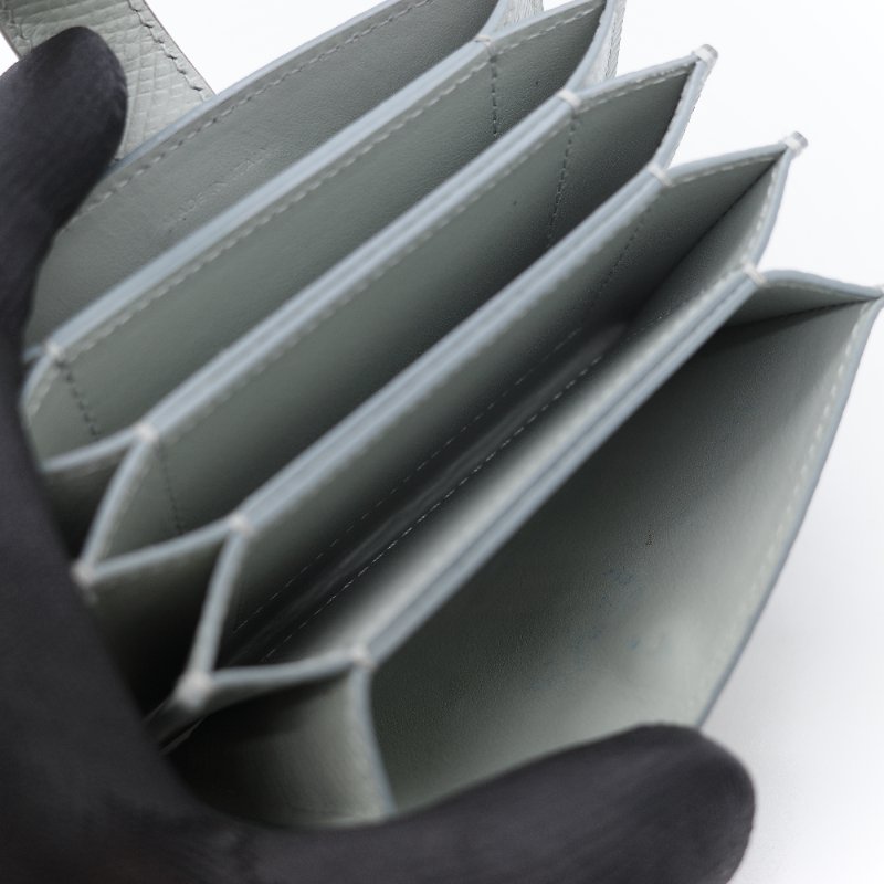 Celine 思琳 Small Strap 拼色 顆粒紋小牛皮 雙色風琴卡夾-14