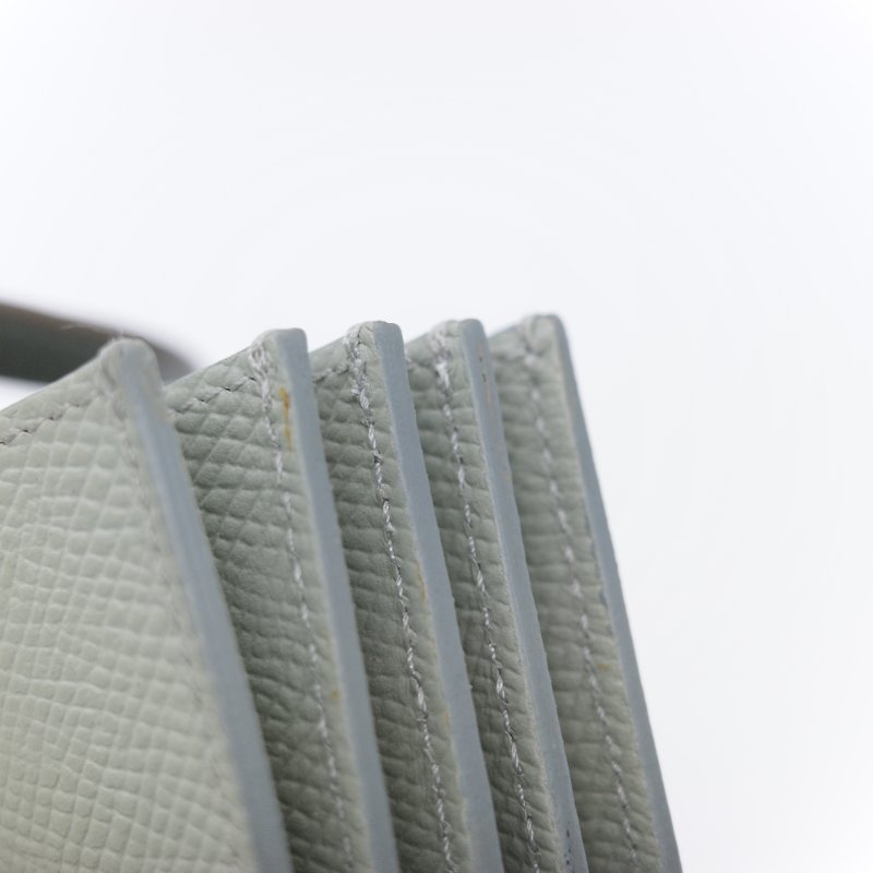 Celine 思琳 Small Strap 拼色 顆粒紋小牛皮 雙色風琴卡夾-16