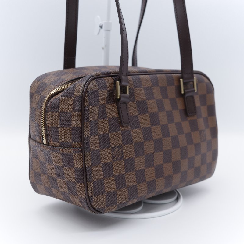 Louis Vuitton 路易威登 Damier Cité MM 經典棕色 棋盤格紋 帆布 牛皮 中號 手提包 肩背包 腋下包-2