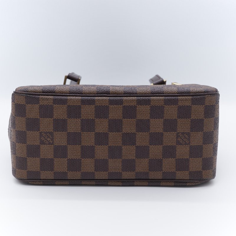 Louis Vuitton 路易威登 Damier Cité MM 經典棕色 棋盤格紋 帆布 牛皮 中號 手提包 肩背包 腋下包-8