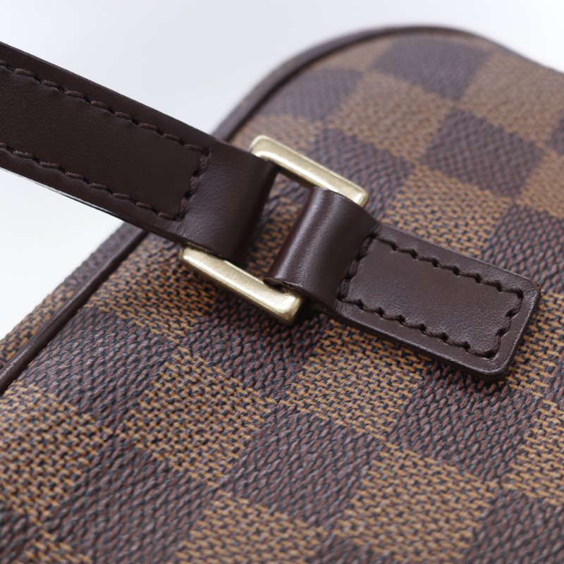 Louis Vuitton 路易威登 Damier Cité MM 經典棕色 棋盤格紋 帆布 牛皮 中號 手提包 肩背包 腋下包-12